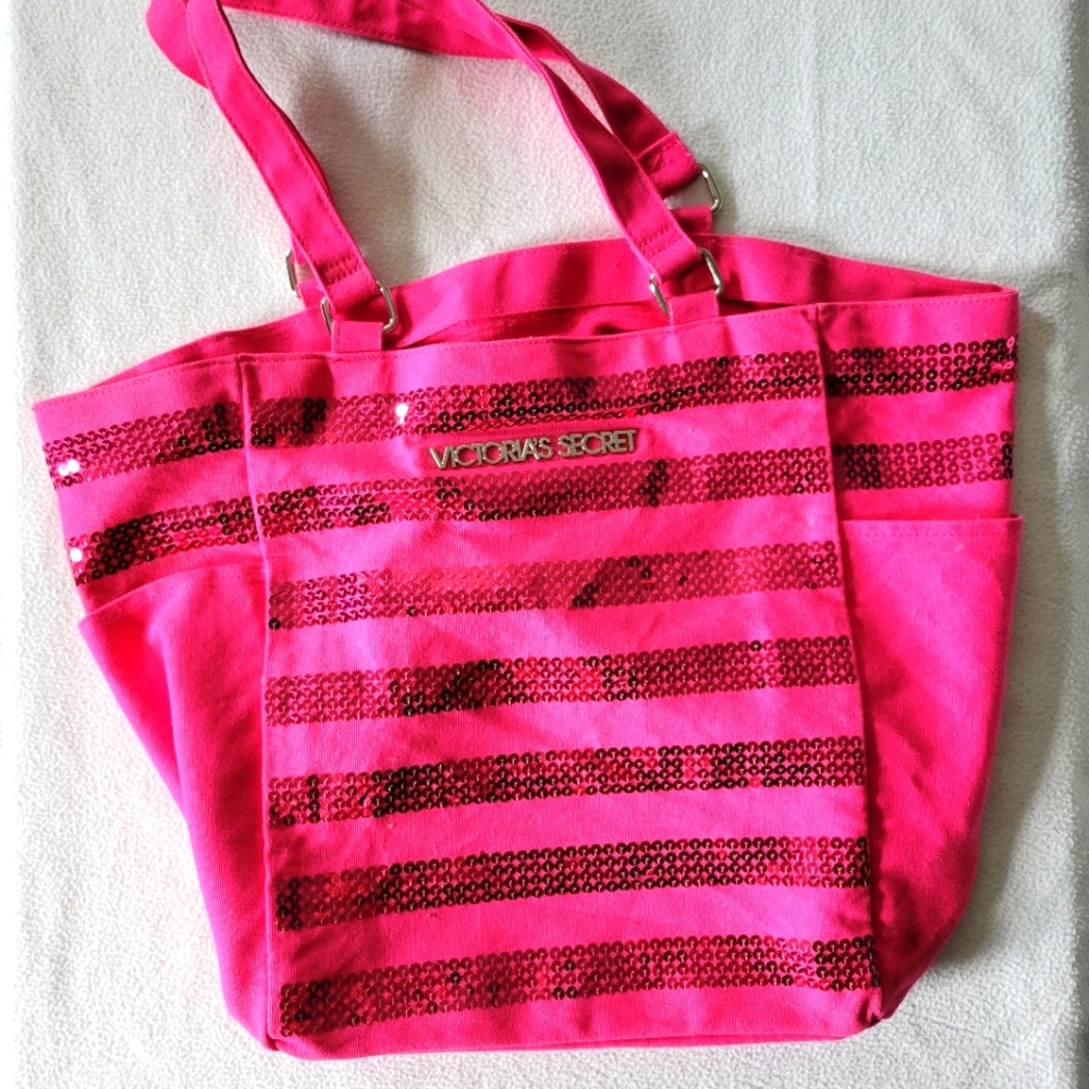 Pink by Victoria Secrets sequin tote bag, excellent condition